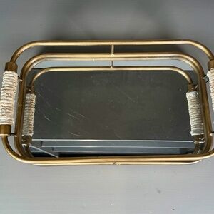 Elegant Gold Mirrored Tray